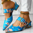 Leonie – Stylischer Schnallenriemen spitzer Spitze Sandalen mit Rutschfeste Sohle