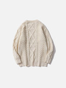 Eike - Rundhalsausschnitt Langärmelig texturiert Strickpullover