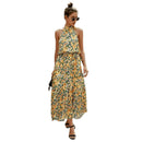 Hannah - Stylisches Maxikleid mit Blumenmuster und verstellbarem Neckholder