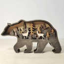 WoodArt - 3D Kreative Tierschnitzerei Handgemachtes Dekoratives Geschenk für Heim und Büro