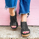 Louisa – Rutschfeste dicker Sohle Sandalen mit verstellbaren Riemen