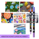 ColorFlow - Acrylic Farbmarkierungsset mit Doppelspitzen und Metallic Farben für kühne Kreationen