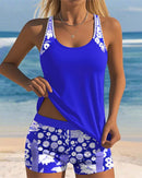 Isla – Elegantes ärmelloses Tanktop mit geblümtem Shorts-Set