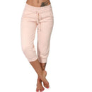 Hedda – Schlanke Passform CroppedHose mit Kordelzug Taille und Taschen