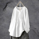 Romy – Locker sitzende Bluse mit langen Ärmeln und Knopfleiste vorne