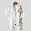 Liam – Kurzarmshirt mit seitlichem Blumenprint und Relaxed Fit