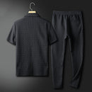 Bruno - Zweiteiliges Satz mit Kurzarm Strickjacke und Hose mit Kordelzug