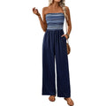 Monika - Stylischer gestreifter Jumpsuit mit hoher Taille und weitem Bein