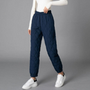 Lina – Stylische Schlanke Passform Wattierte Hose mit elastischer hoher Taille