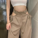 Zianah – Modische Hohe Taille Weites Bein Hose mit lockerer Passform