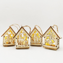 GlowNest - Hölzern Dekorationen Magisches Haus Formsatz für festliche Stimmung