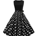 Gisela – Stilvolles ärmelloses Midikleid mit Rundhalsausschnitt und Schleifendesign