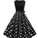 Gisela – Stilvolles ärmelloses Midikleid mit Rundhalsausschnitt und Schleifendesign