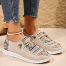 Gertrud – Leichte flache Schuhe mit künstlerischem Druckdesign