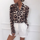 Hanna – Bluse mit Umlegekragen und Leopardenmuster und langen Ärmeln