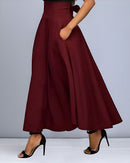 Leonora – Stylischer Hohe Taille Rock mit Gürtel und Taschen