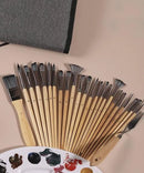 ArtistryPro - 24 teiliges Künstlerpinsel Set für Acryli Öl und Aquarellfarben