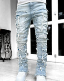 Jadec – Slim Fit Stacked Jeans mit konisch zulaufendem Bein und stylischem Lagenlook