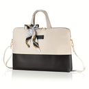 Selina - Stylische Laptoptasche mit Schal Einzelheiten und verstellbaren Trägern