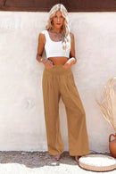 Zophia – Locker geschnittene Hose mit hoher Taille Taschen und weitem Bein
