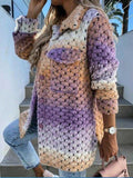 Lana - Modische Strickjacke mit Häkeldetails und Taschen