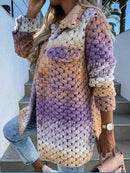 Lana - Modische Strickjacke mit Häkeldetails und Taschen