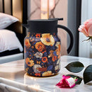 TeaGlide - Tee Thermoskanne mit floralem Vintage Muster und langanhaltender Wärmespeicherung