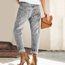 Aylin - Geradem Bein Hose mit Taschen und Kordelzug Taille