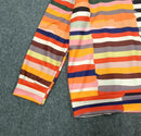 Willa – Bunt Gestreifter Rundhals Kapuzenpullover