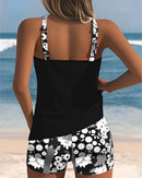 Isla – Elegantes ärmelloses Tanktop mit geblümtem Shorts-Set