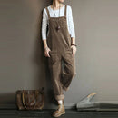 Zeliha – Lässiger ärmelloser Jumpsuit mit verstellbaren Trägern und weiten Hosenbeinen