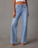 Luise - Modische knöchellange Jeans mit weitem Bein und Taschen