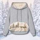 Clara - Langärmelig Vlies Kapuzenpulli Mit Taschen