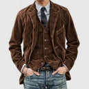 Elias - Langärmelig Jacke Und Knöpfe Westen Set