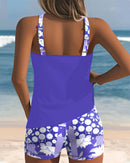 Isla – Elegantes ärmelloses Tanktop mit geblümtem Shorts-Set