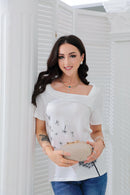 Daisy – Elegantes Bedrucktes Kurzarm Top