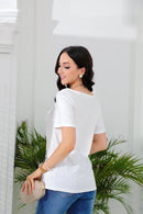 Daisy – Elegantes Bedrucktes Kurzarm Top