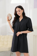 Ella - Elegantes Midikleid Mit V Ausschnitt