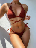 Anna – Stylischer Hohe Taille Bikini mit Neckholder Entwerfen