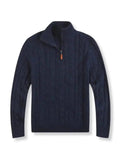 Ben - Warmer Langärmelig Reißverschluss Kragen Strickpullover