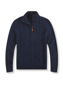 Ben - Warmer Langärmelig Reißverschluss Kragen Strickpullover