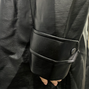 Felix - Lässiger knielanger doppelreihiger Trenchcoat mit langen Ärmeln und Taschen