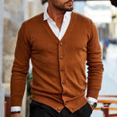 Adam -  V Ausschnitt Langärmelig Strickjacke Mit Knöpfen