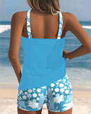Isla – Elegantes ärmelloses Tanktop mit geblümtem Shorts-Set