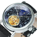 Jonas – Mechanische Uhr mit astronomischem Zifferblatt und verstellbarem Armband