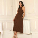 Anna - Elegantes Hemdkleid mit Knöpfen und Seitentaschen für einen raffinierten Look