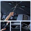 ShadeShield – Faltbarer Sonnenschutz im Regenschirmstil für die Windschutzscheibe Ihres Autos