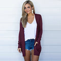 Theresa – Locker sitzende Langarm Strickjacke mit Offene Vorderseite Entwerfen