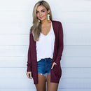 Theresa – Locker sitzende Langarm Strickjacke mit Offene Vorderseite Entwerfen