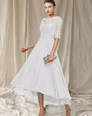 Paula – Elegantes Rundhalskleid mit kurzen Ärmeln für einen luxuriösen Look